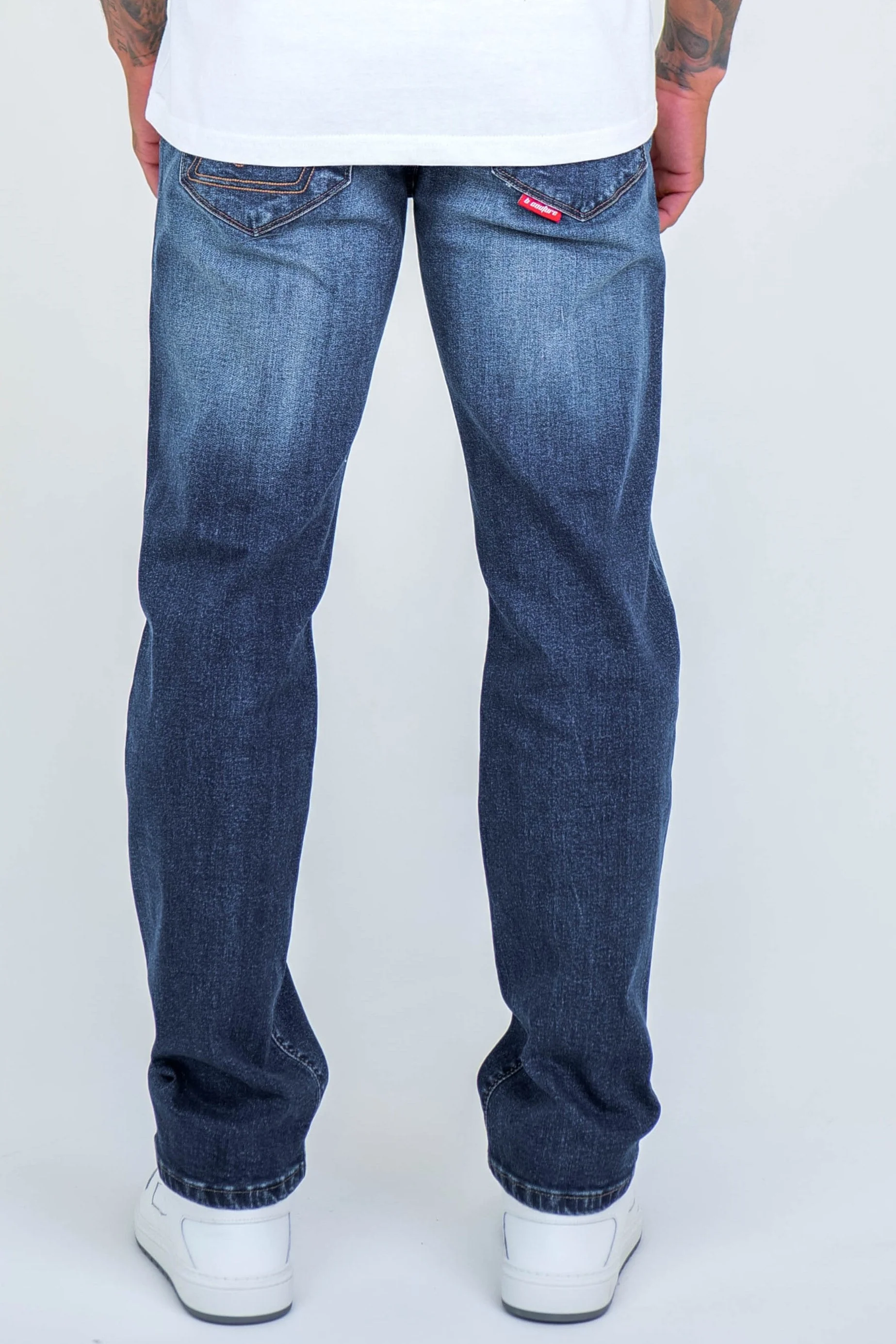 Beckenham Straight Fit Stretch Denim Jeans - Dark Blue - Image 4