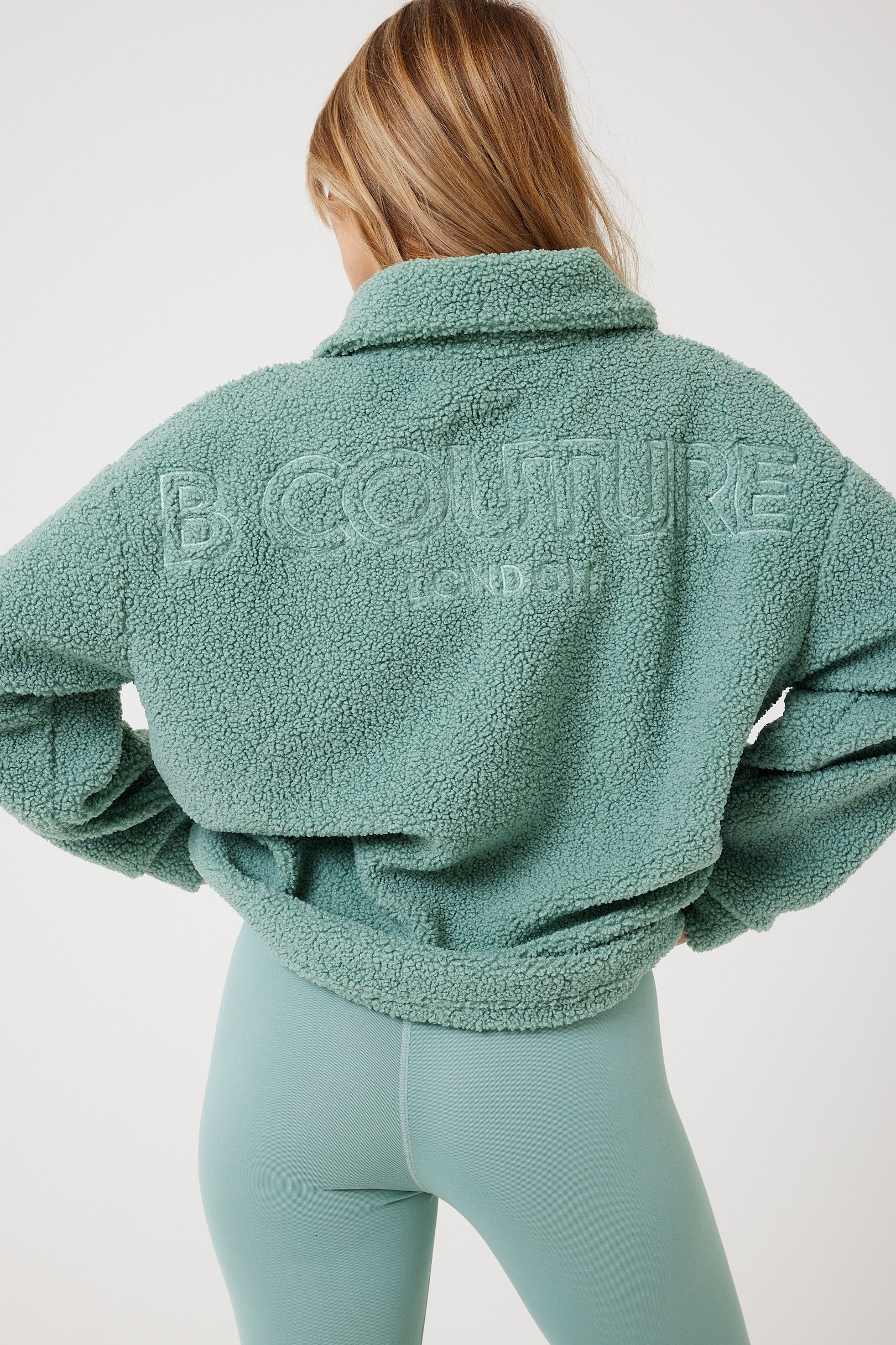 Belmore Borg Jumper & Leggings Set - Teal - Image 3