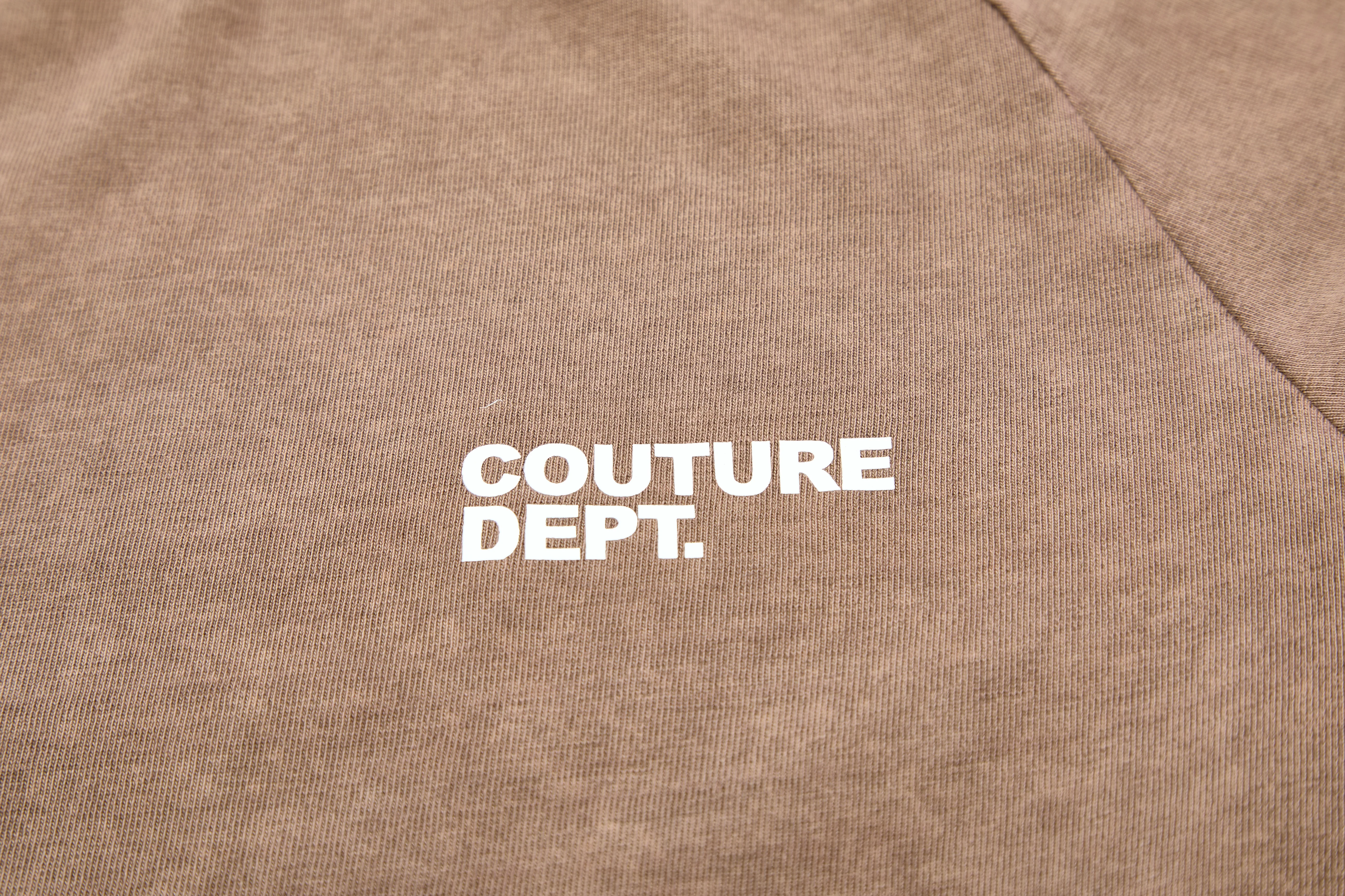 Heavyweight Oversized Couture Dept T-Shirt - Light Brown - Image 4