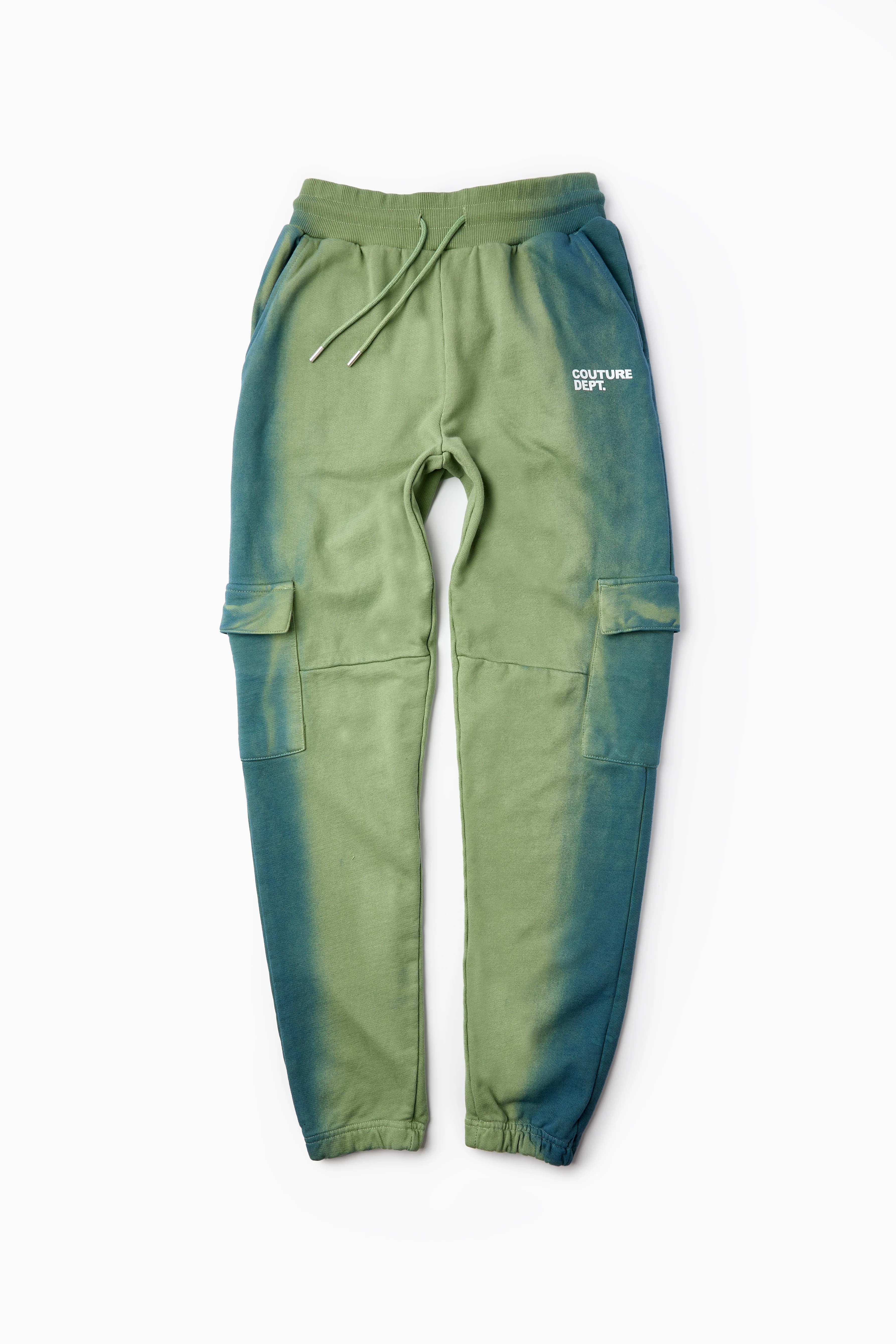 Heavyweight Oversized Couture Dept Cargo Joggers - Green - Image 5
