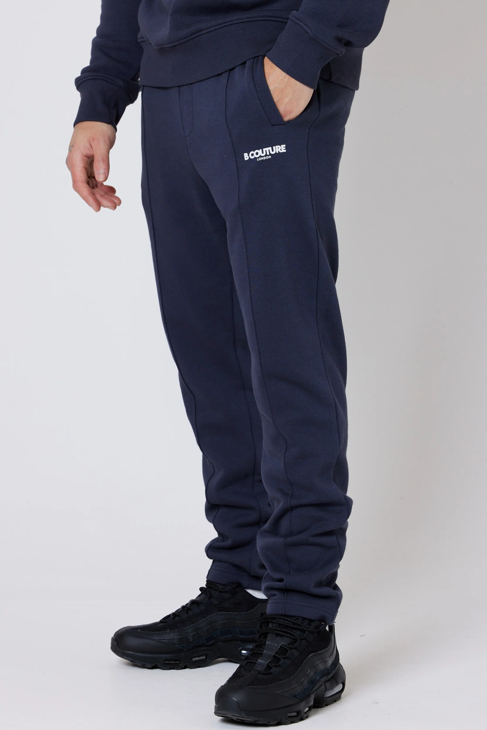 Langton 3-Pack Open Cuff Fleece Joggers - Black/Navy/Grey - Image 5