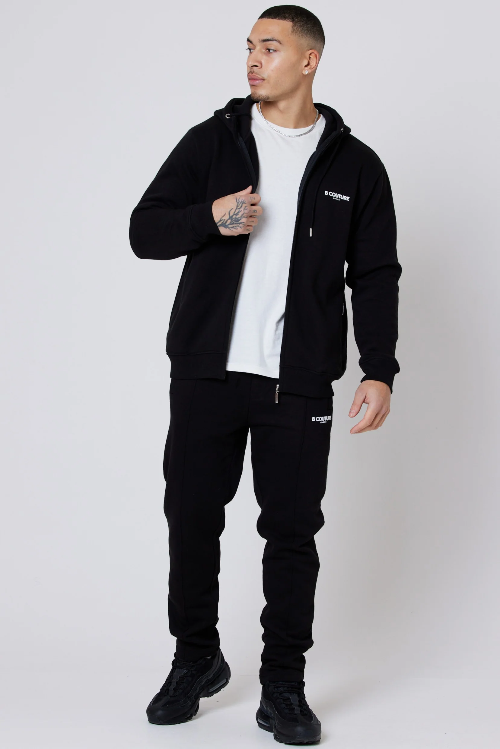 Langton 3-Pack Open Cuff Fleece Joggers - Black/Navy/Grey - Image 6