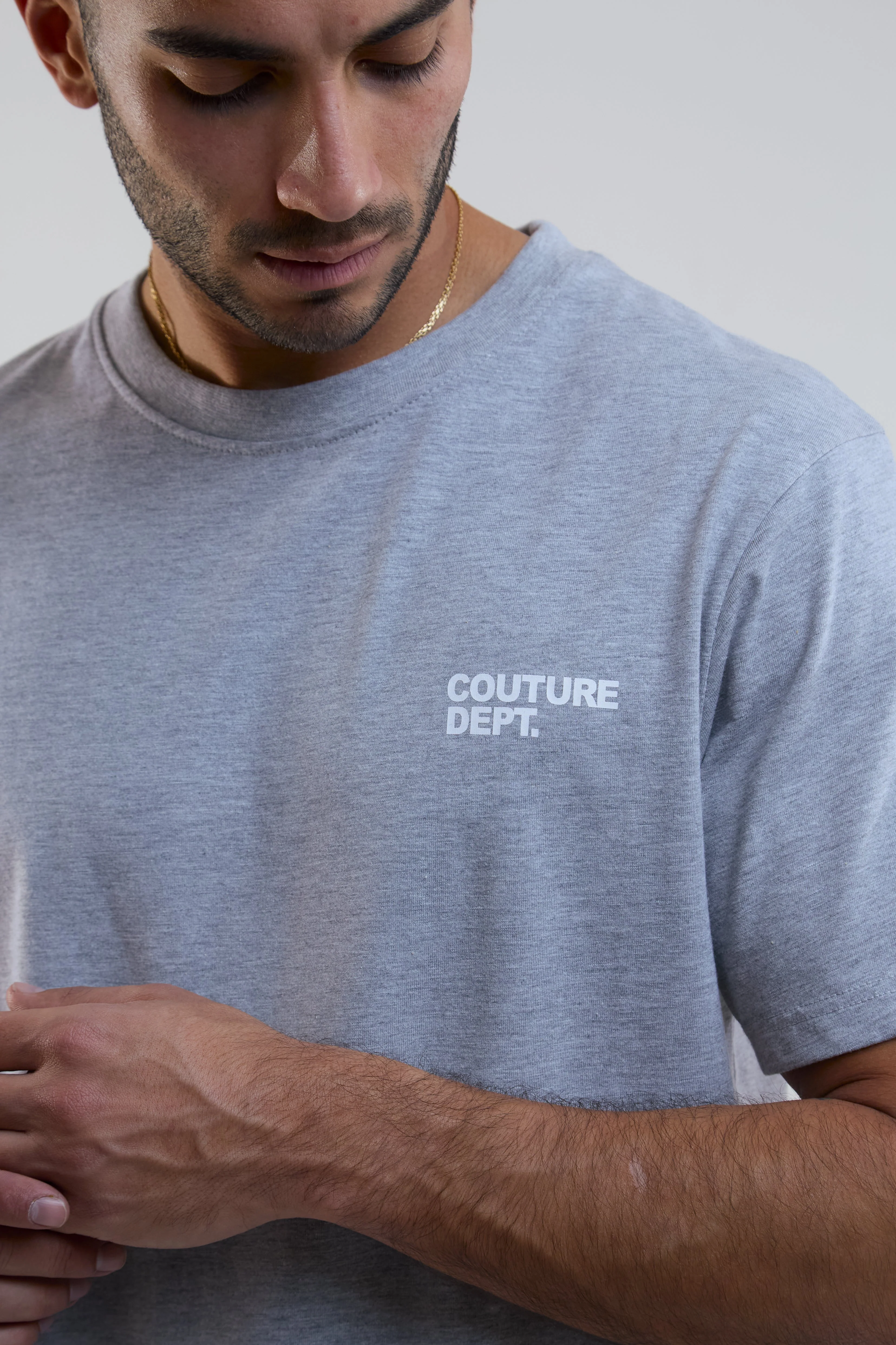 Newton Court Shorts & T-Shirt Set - Grey Marl - Image 4