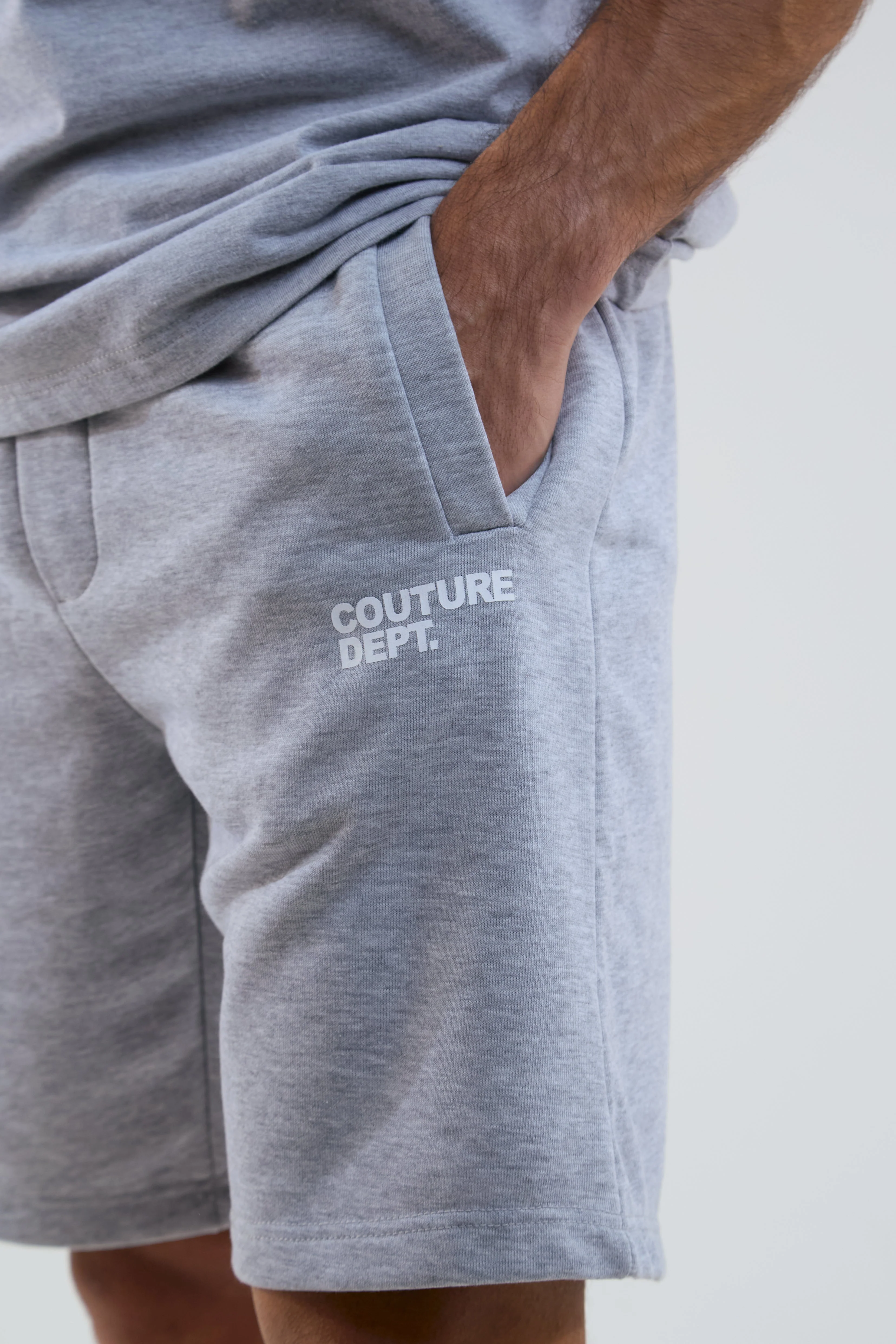 Newton Court Shorts & T-Shirt Set - Grey Marl - Image 5