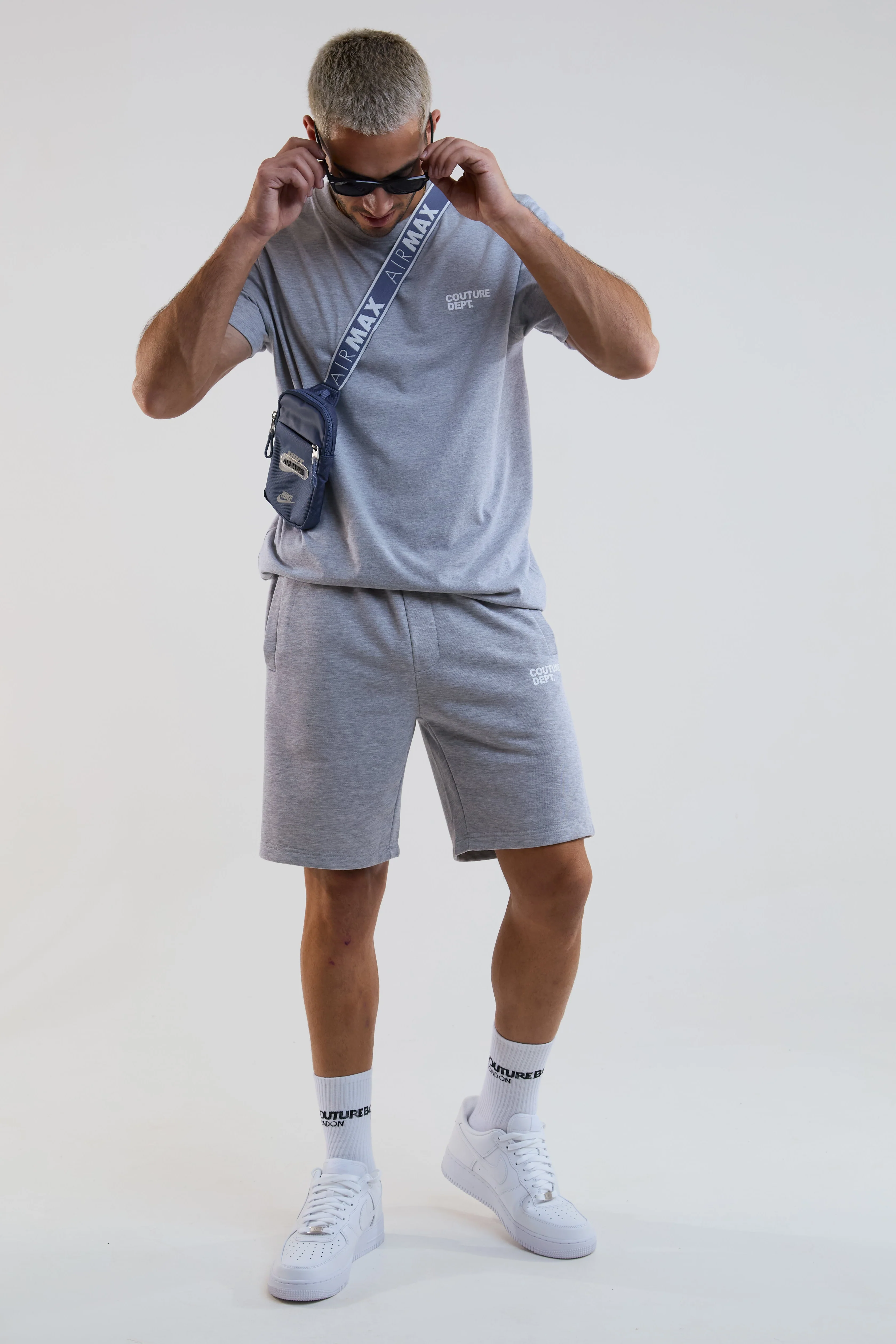 Newton Court Shorts & T-Shirt Set - Grey Marl - Image 6
