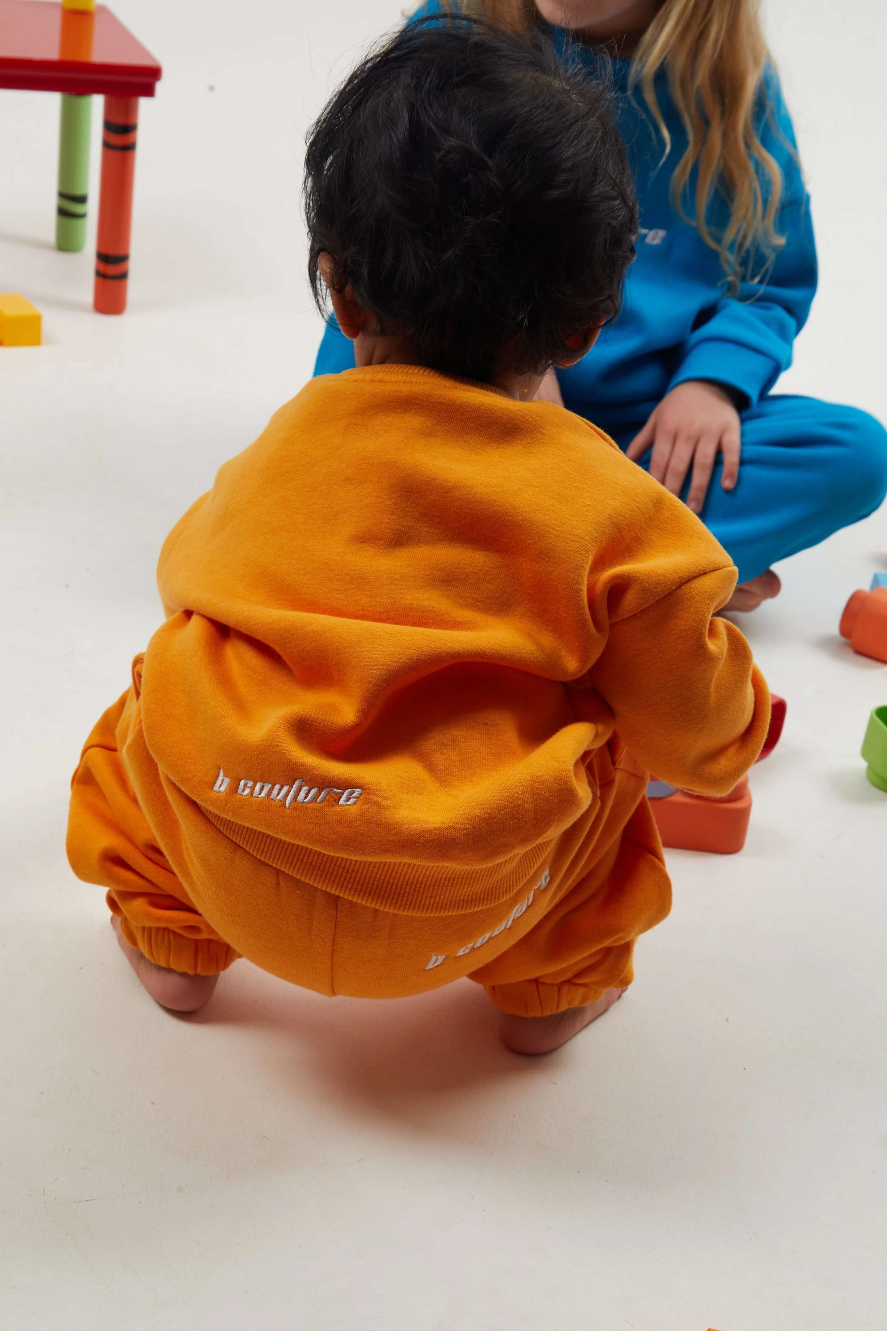 Plympton Fleece Crew Tracksuit Infant - Peach - Image 8