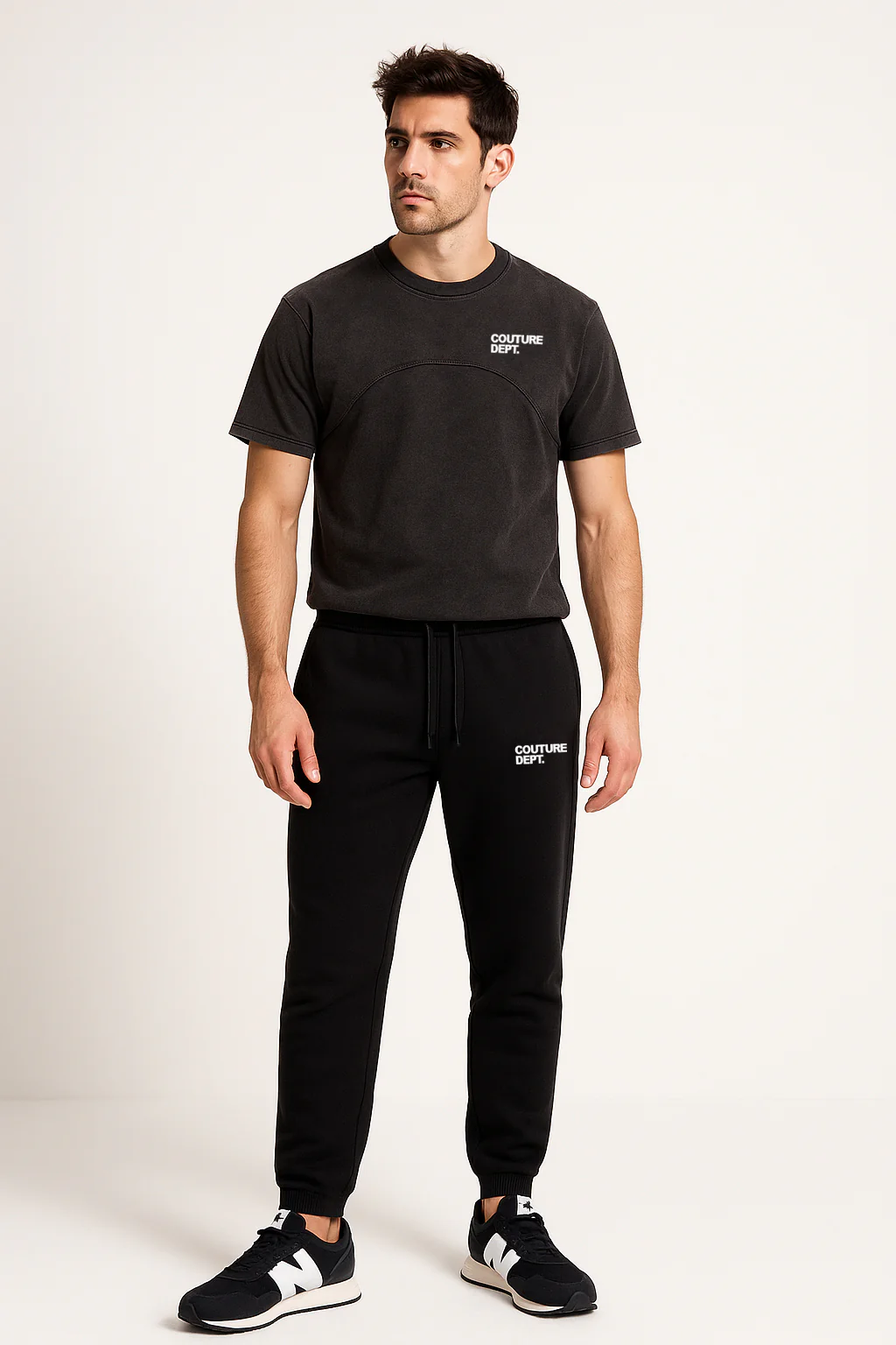 Heavyweight Oversized Couture Dept T-Shirt - Black - Image 3